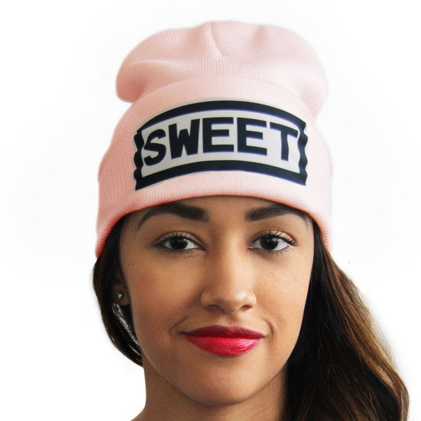 Sweet Hats | Sweet Beanies | Slang Beanies  Ribbed Comfort Knit Hats 10+ Colors 10533