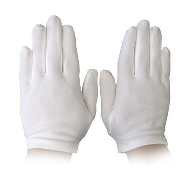 Adult Dress Gloves White Nylon 8-12 5044A 12 PACK