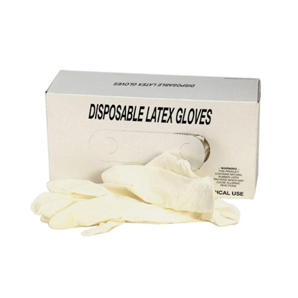 Disposable Latex Gloves  | 100 PACK Powder Free SHIPS TODAY 15035