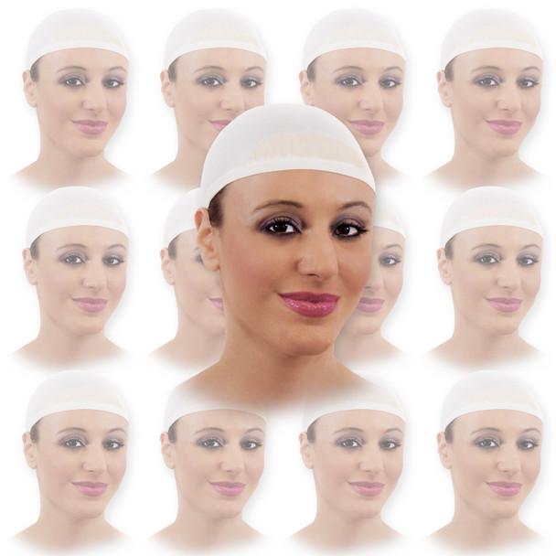 White Hair Nets Bulk | 100 Pack 12" Width for Foodservice 217EF