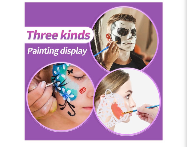 Face Paint Super Value Kit 22 Colors Face Paint Kit Includes Paint Tray, Sponges, Brushes and Stencils, Professional Face Painting Kit Non Toxic for Kids and Adults Halloween Makeup 1999  