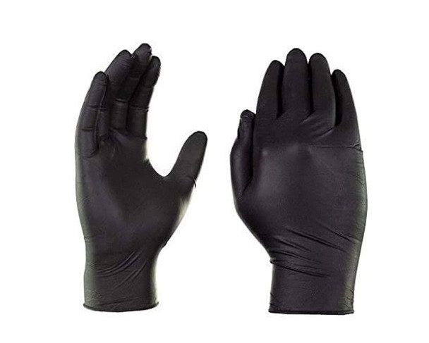 Black Nitrile Gloves |  100 PACK Disposable Gloves Powder Free SHIPS TODAY 15038NB