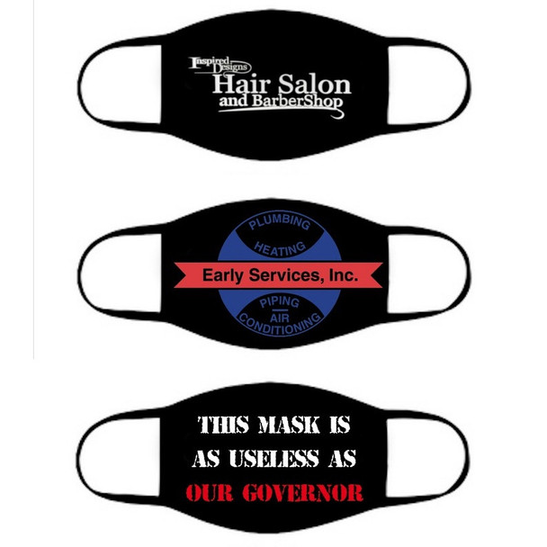Custom Face Masks | 100% Cotton Adult Size 10+ Colors Double Layer Soft Cotton Elastic Ear Straps No Minimum