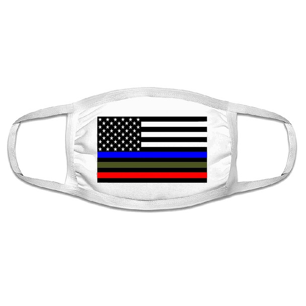 Military Lives Matter Face Mask  | Adult Double Ply Soft Cotton 763ML