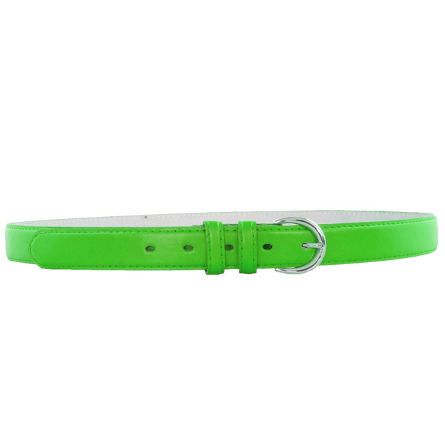 12 PACK Neon Green 1 Inch Skinny Belts Mix Sizes 2636A - Private Island ...