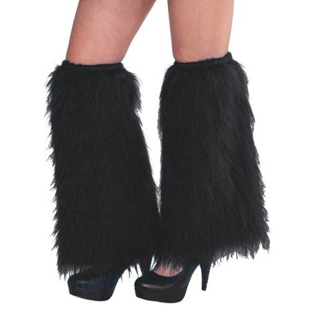 Black Furry Leg Warmers 6750 Private Island Party