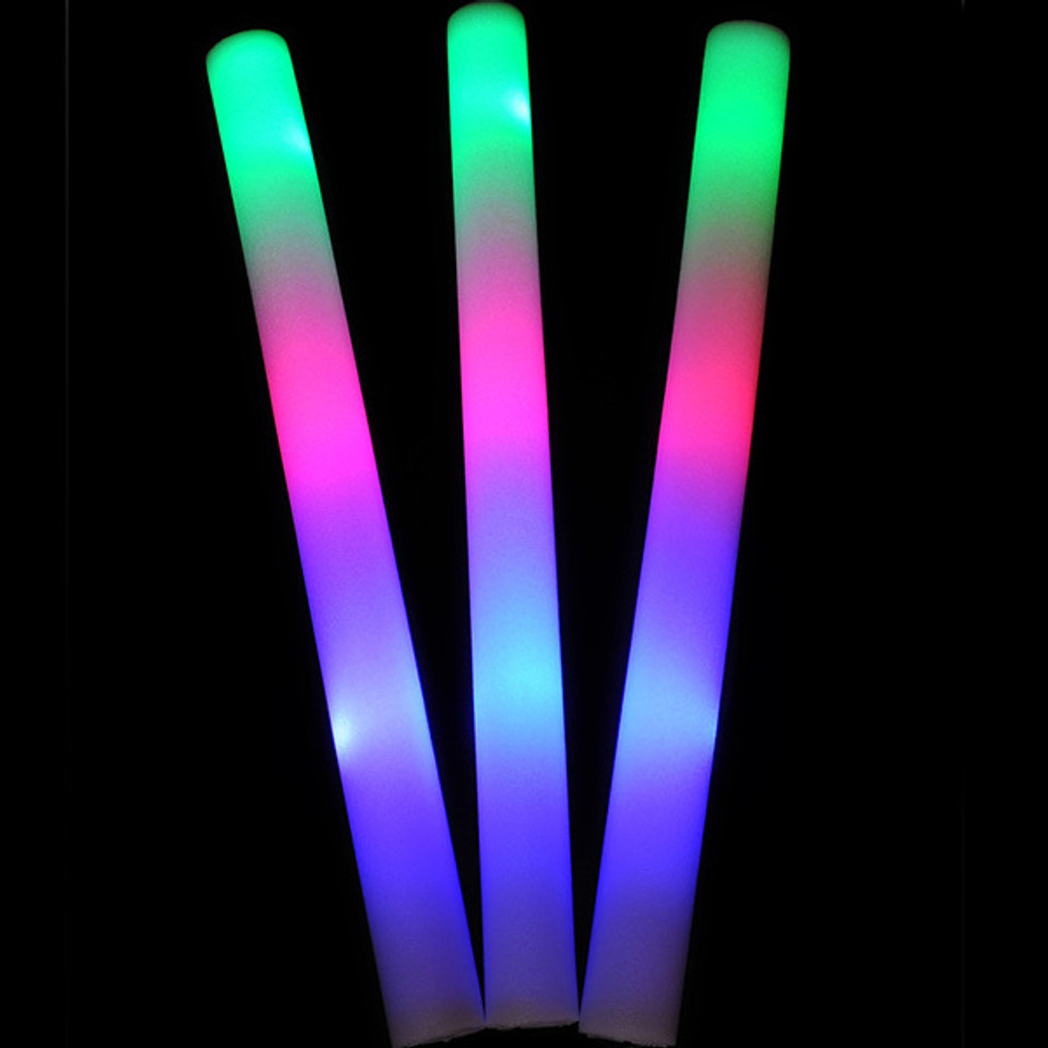 Foam Glow Sticks Wholesale Glow Sticks LED Foam Sticks 12PK