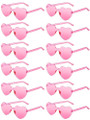 Pairs Heart Shaped Sunglasses for Women Colorful Glasses Fun Trendy Transparent