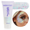 Clear White Body Glitter,Singer Concerts Music Festival Rave Accessories
