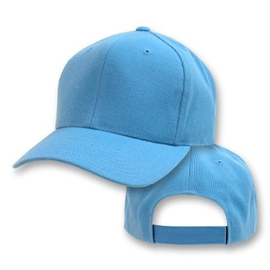 NEW! PLAIN SOLID ADJUSTABLE BASEBALL CAP HAT SKY BLUE –