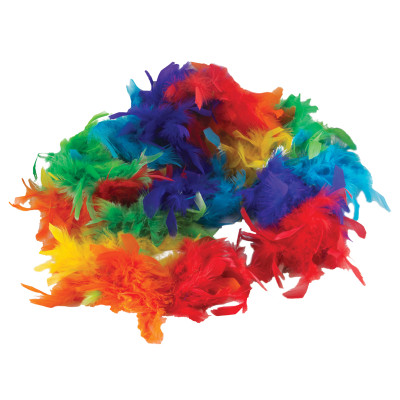 Rainbow Feather Boa 2038