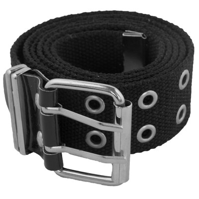 black canvas grommet belt