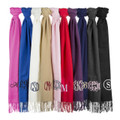 Monogrammed Scarf  | Personalized Scarf |  Bridesmaid Pashmina | (Fonts in Picture Gallery)