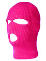 Three Hole Knit Ski Mask-  Hot Pink 3061HPI 12 PACK