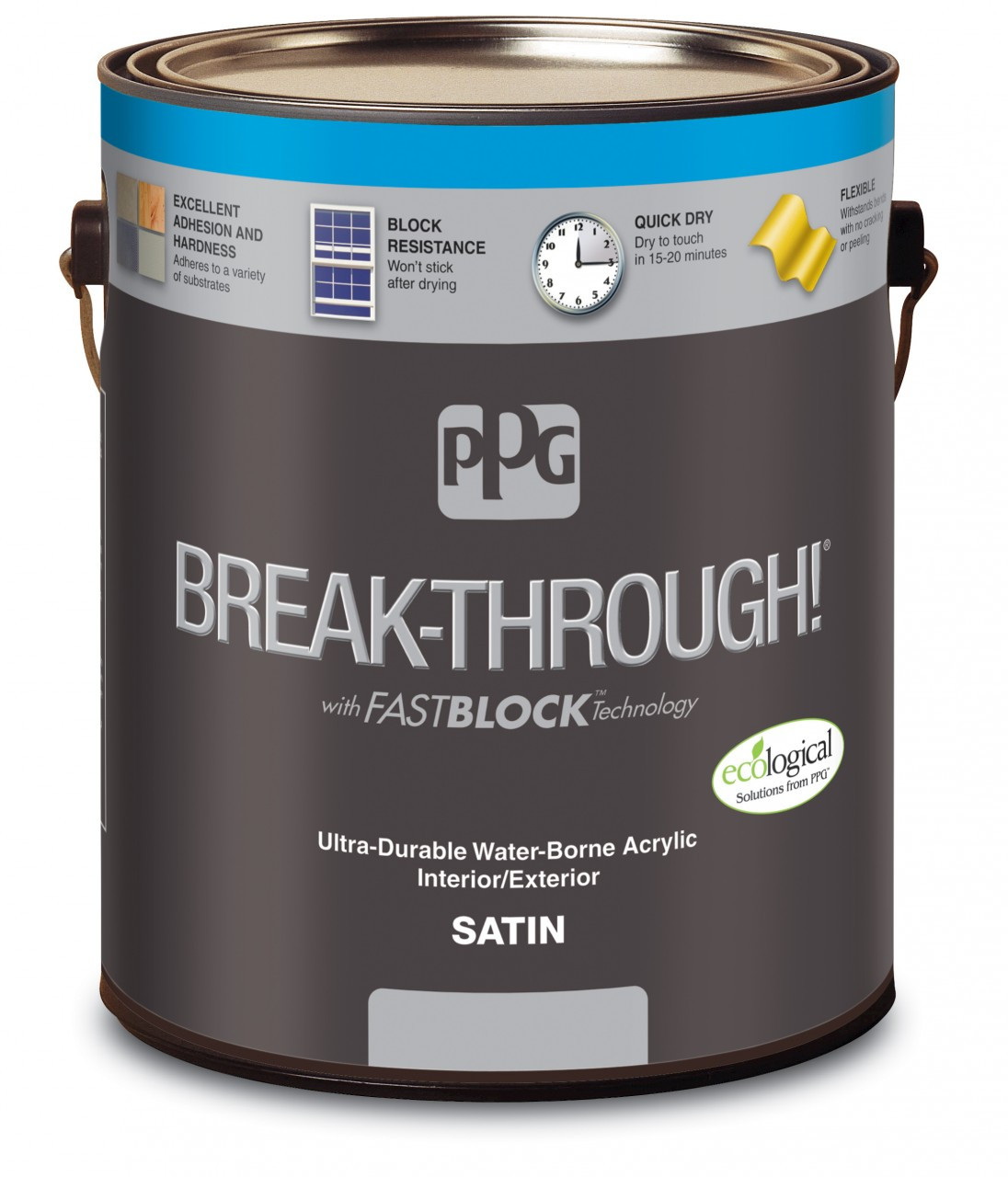 Ppg Break Through Interior Exterior Satin Water Borne Acrylic Gallon