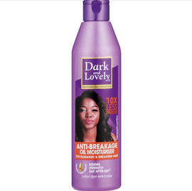 Dark and Lovely Anti-Breakage Oil Moisturiser is expertly designed to immediately repair fragile and breaking hair to restore strength, softness and shine.