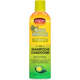 African Pride Olive Miracle 2-in-1 Shampoo Conditioner 12oz