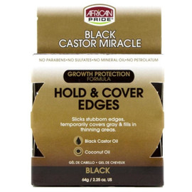 African Pride Black Castor Miracle Edge Gel 2.25oz