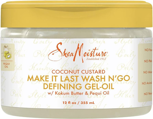 Shea Moisture Coconut Custard Wash n'Go Defining Gel Oil 12oz