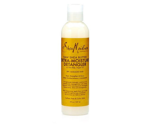 SheaMoisture Raw Shea Butter Extra Moisture Detangler is perfect for transitioning chemically treated hair to natural hair as well as natural curly, coily hair.