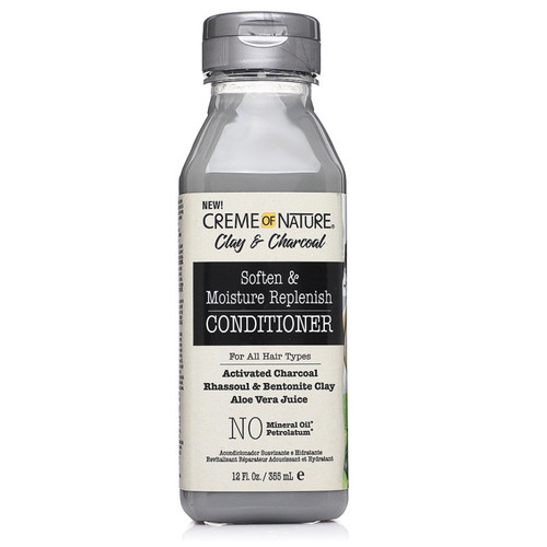 Creme of Nature Charcoal Conditioner Revitalizing conditioner with Clay and Charcoal, this true recipe for purification and hydration gently detangles.
