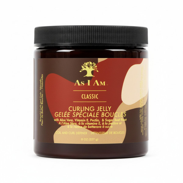 Define curls with As I Am Curling Jelly Coil & Curl Definer 8oz. Reduces frizz, enhances curl definition and locks in moisture for lasting hold.