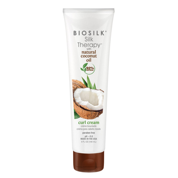 BIOSILK Silk Therapy with Natural Coconut Oil Curl Cream pampers curly hair and reliably puts a stop to annoying frizz.