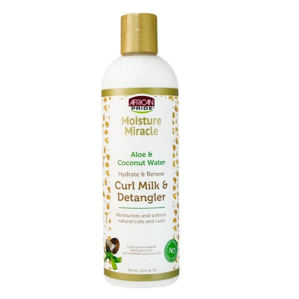 African Pride Moisture Miracle Aloe & Coconut Water Curl Milk Detangler 354ml