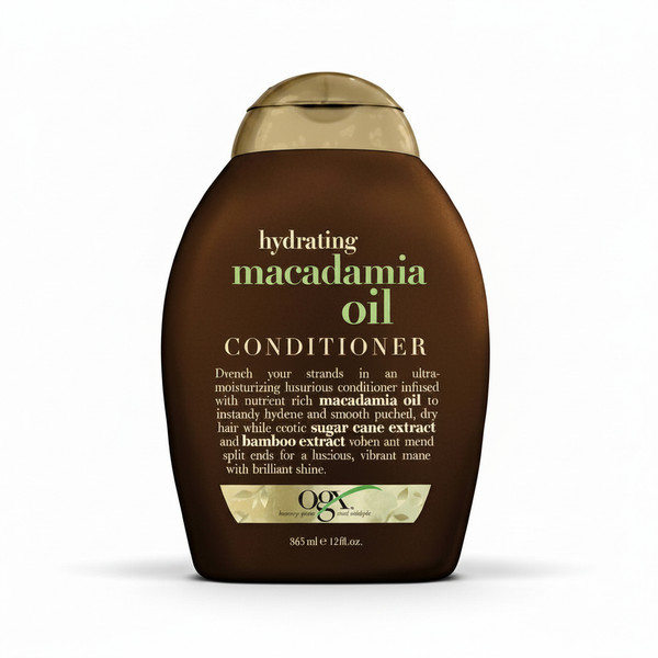 Restore softness, hydration, and shine with OGX Hydrating Macadamia Oil Conditioner 385ml.