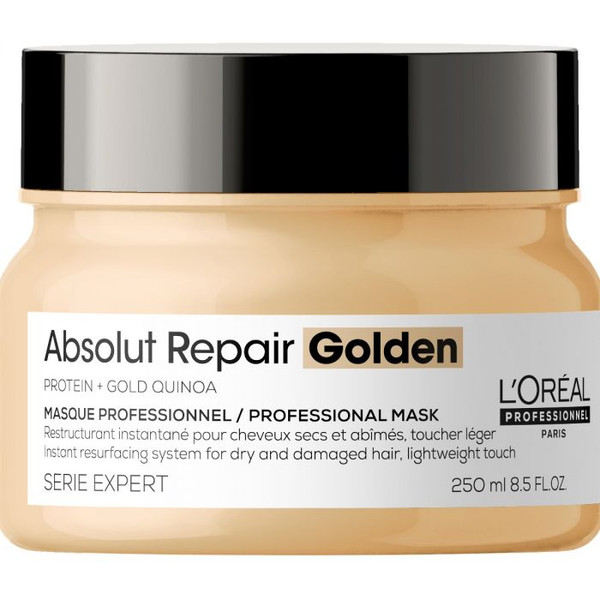 Absolut Repair Instant resurfacing mask offers the ultimate professional deep resurfacing experience for medium- thick damaged and dry hair.