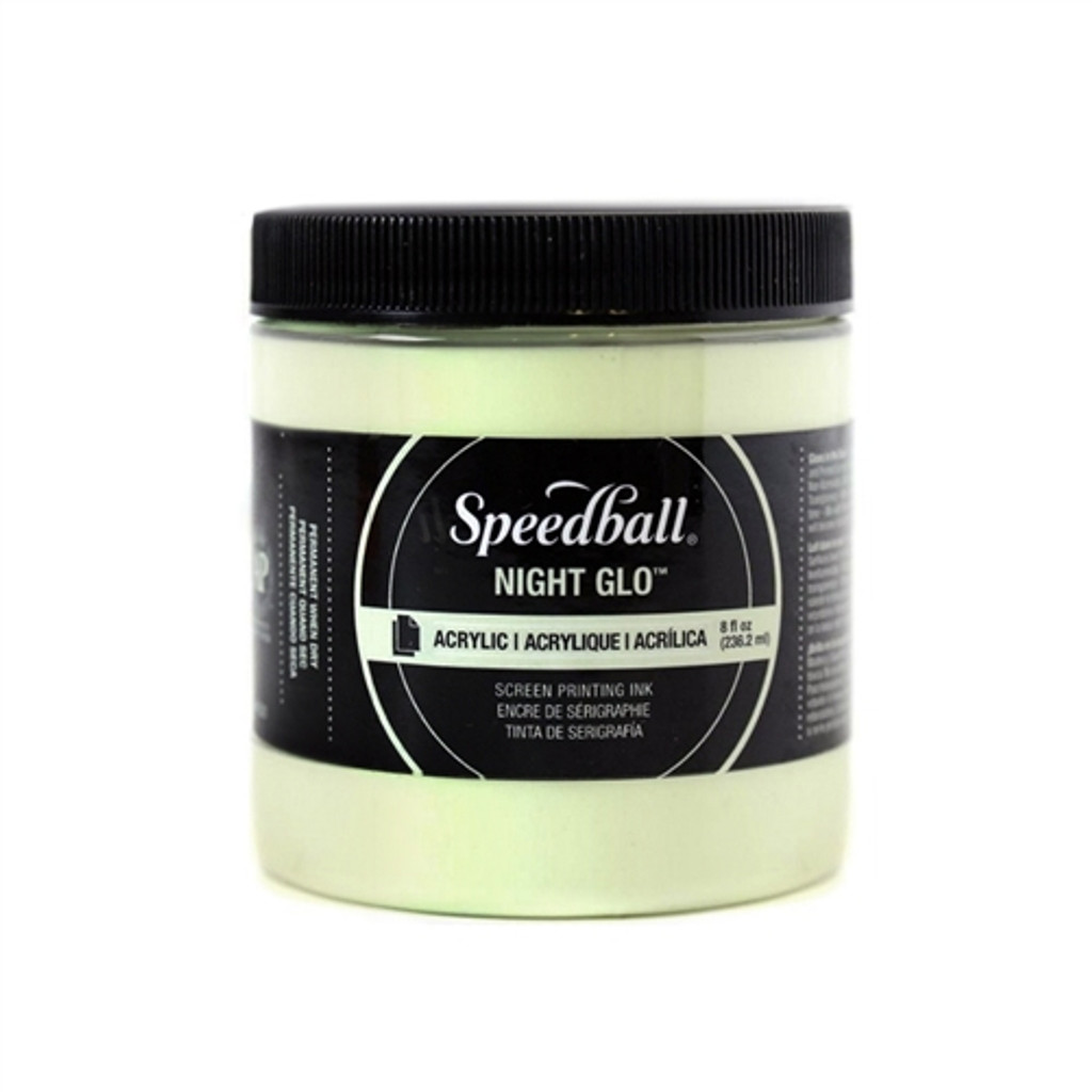 Speedball Fabric Screen Printing Ink Night Glo White 8 oz