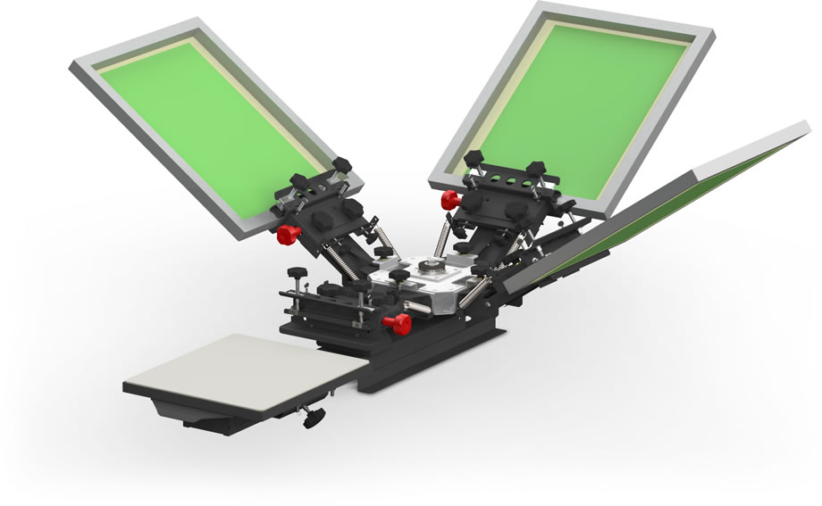 V1000 Vastex Manual Screen Printing Press 1 Station 4 Colour - The