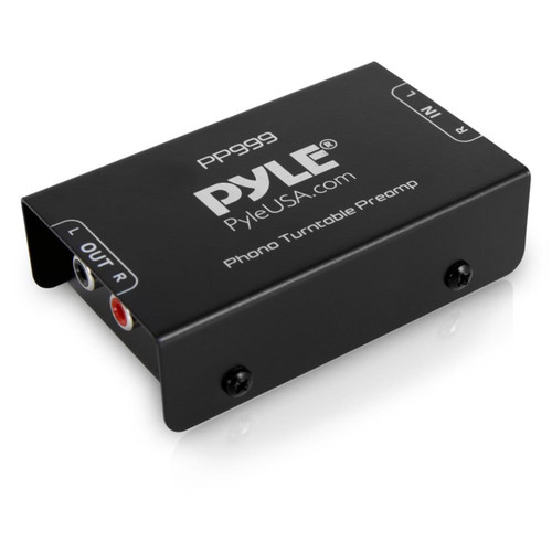 Final Sale - PYLE PP999 Compact Ultra-Low Noise Phono Turntable Preamp with 12-Volt Adaptor