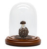 Copper with Clear Glass Victorian Tear Bottle with Copper Filigree Rim Tray in an Optional Maxi Dome - Sold Separately