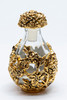 Gold with Clear Glass Victorian Tear Bottle - shown on Optional Gold Tray - Sold Separately