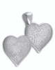 Double HeartFelt Charm in Sterling Silver with 2 Finger Prints