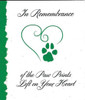 Pet Memorial Card with 160 character message