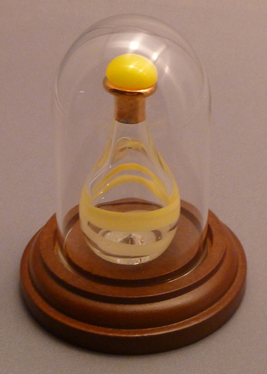 Pale Yellow Tear Bottle - pictured with Optional Short Mini Dome - Sold Separately