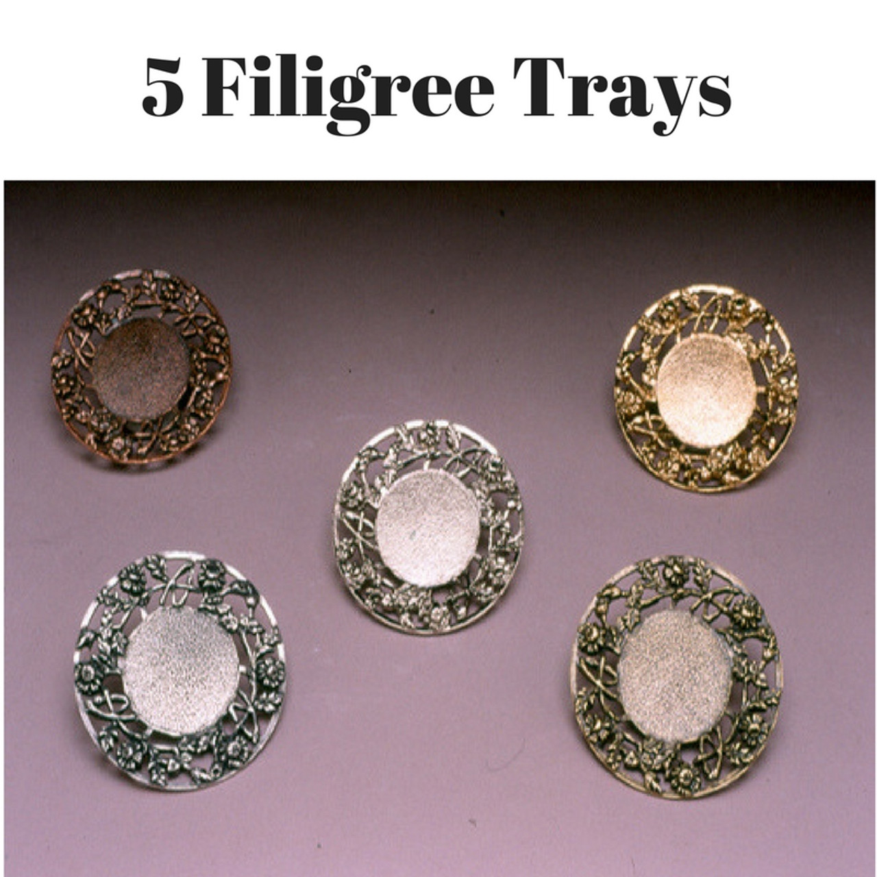 Tear Bottle Filigree Trays