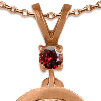 Rose Gold Standard Charm with 1-Stone Bail