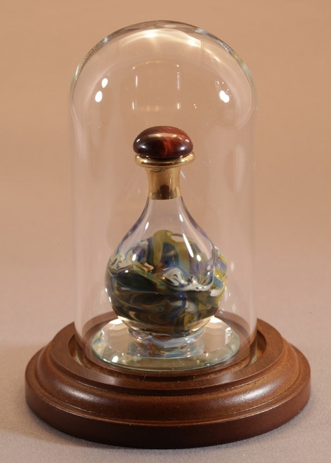 Glass Mini Dome 1 7/8" D x 3 1/2" H - Large - Shown with Optional Olive Marble Tear Bottle - Sold Separately