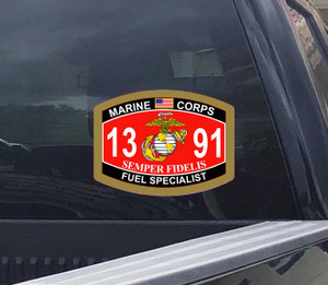 Marine Fuel Specialist Decal, 1391, USMC Veteran Gift