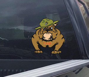 USMC Bulldog Car Decal – Waterproof Vinyl, Military Gift