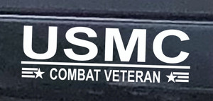 USMC Combat Veteran Car Decal – Marine Corps Window Sticker