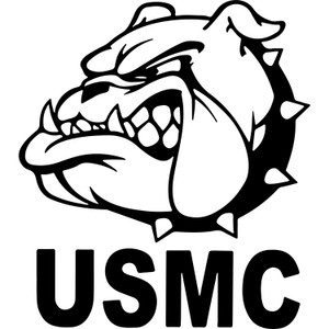 USMC Bulldog Sticker Decal, Waterproof Vinyl Marine Corps Gear