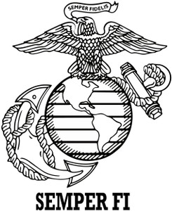 USMC Eagle Globe Anchor Decal, Marine Corps Vinyl Sticker