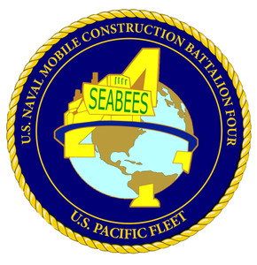 US Navy Seabees Construction Battalion 4 Decal – Pacific Fleet Sticker