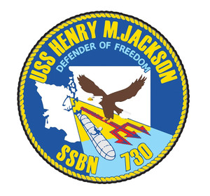 USS Henry M. Jackson SSBN 730 Logo. Emblem, Sticker