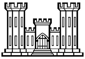 Army Corps of Engineers Castle Logo Vinyl Decal - Military Car Sticker
