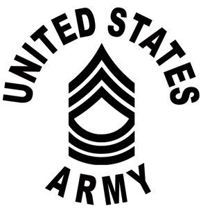 US Army - Army - E8 - Master Sergeant - Enlisted - Military - Car Sticker - Decal